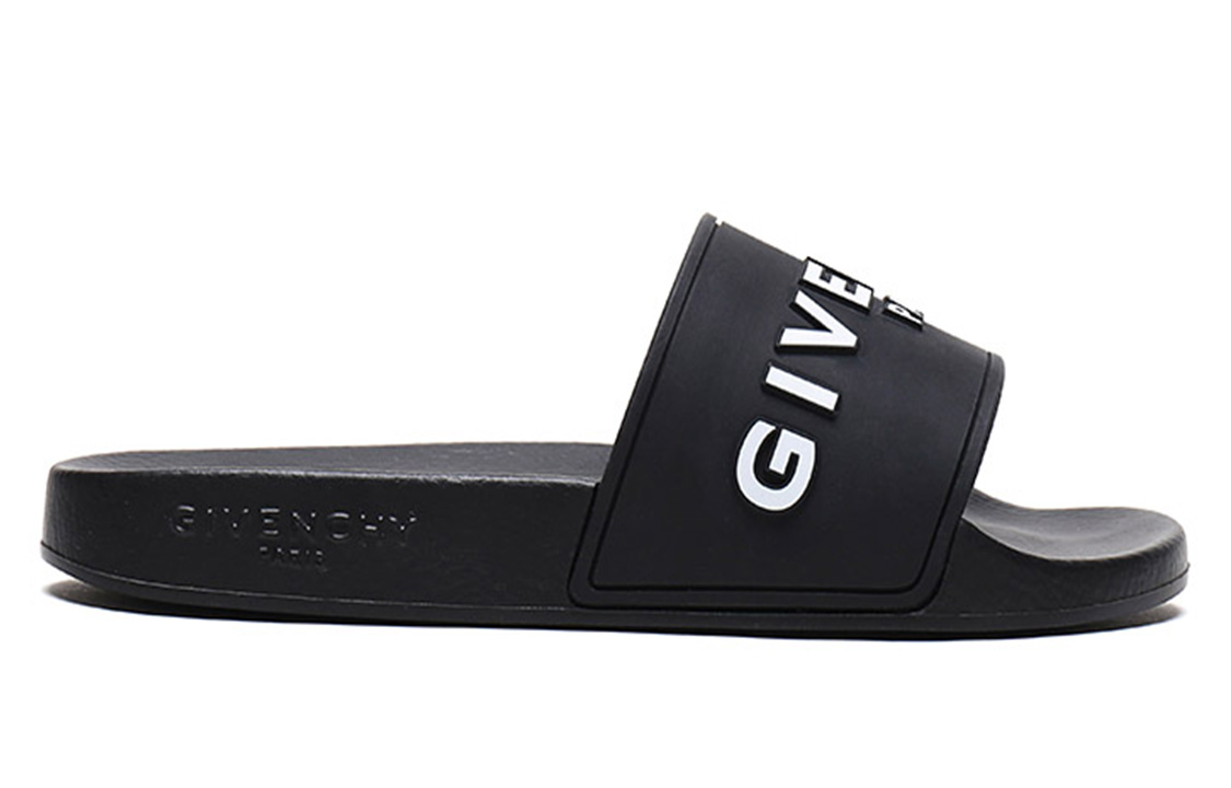 Lookbook Givenchy Paris Flat Sandals Black White BH300HH0EP-001
