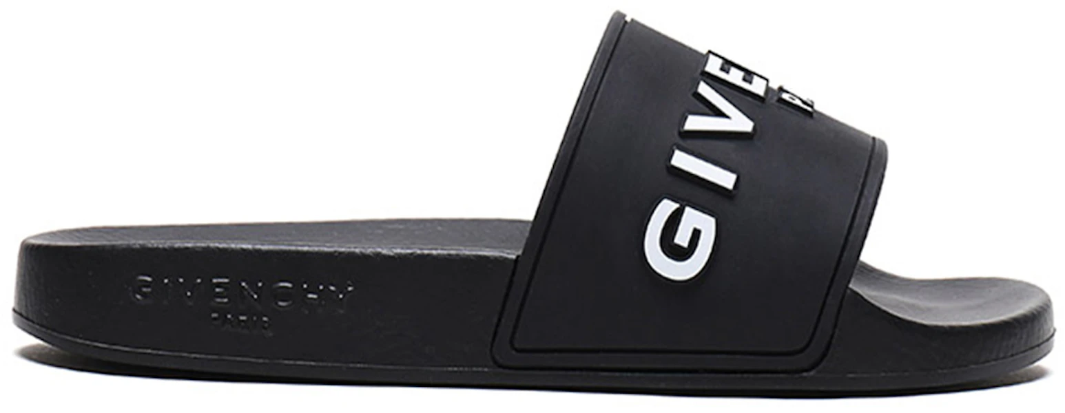 Givenchy Paris Flat Sandals Black White BH300HH0EP-001 Lookbook Givenchy Paris Flat Sandals Black White BH300HH0EP-001