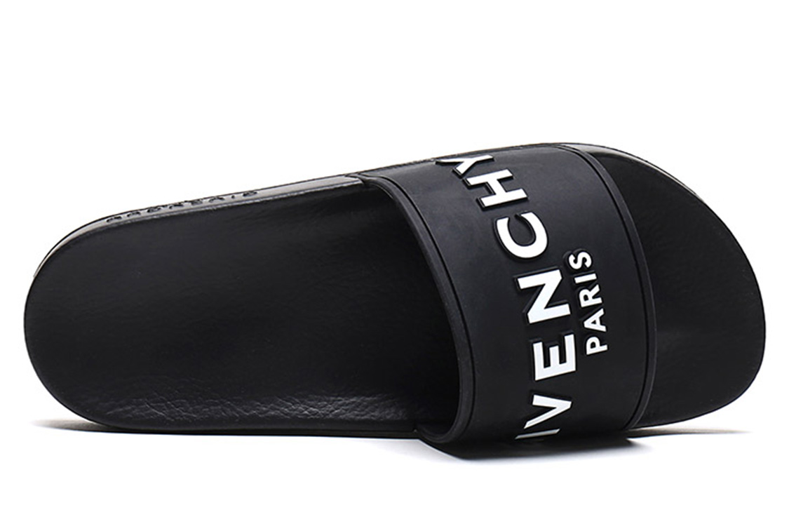 Purchase Givenchy Paris Flat Sandals Black White BH300HH0EP-001