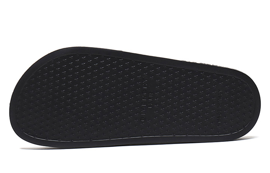 Sizing Givenchy Paris Flat Sandals Black White BH300HH0EP-001