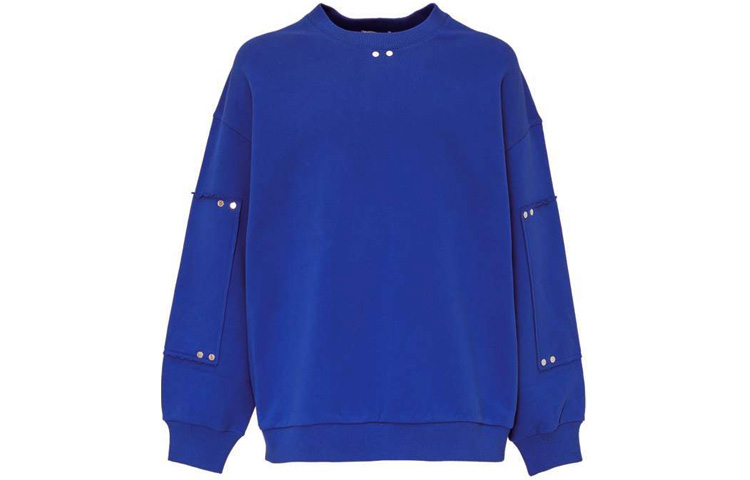 Givenchy Patch Detail Oversized Crewneck Sweatshirt Blue - BMJ0A7305B-422