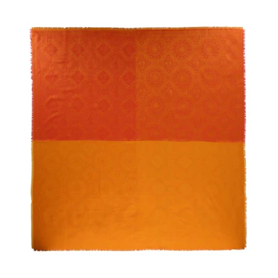 Givenchy Patchwork Silk Blend Shawl Red/Orange