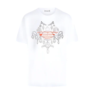 Givenchy Plain White Graphic T-Shirt BM70ZG3002-100