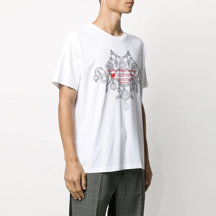 Givenchy Plain White Graphic T-Shirt BM70ZG3002-100 圖 5