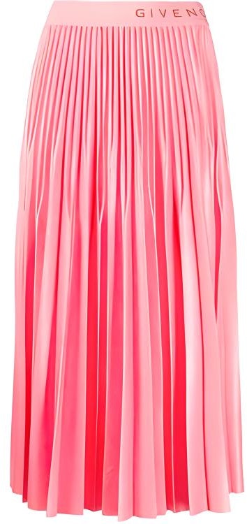 givenchy-pleated-mid-rise-skirt-with-logo-waistband-in-orange-pink-bw-40-ct-30-gl-672