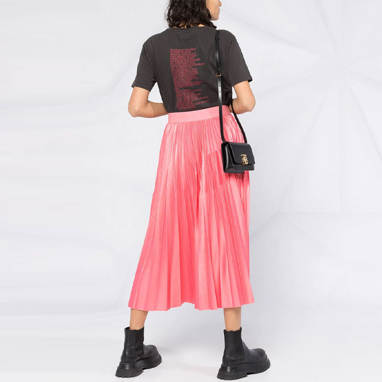 Purchase ジバンシィ プリーツ ミッドライズスカート ロゴウエストバンド オレンジピンク BW40CT30GL-672