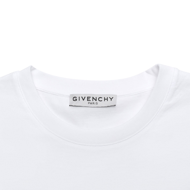 Shop Givenchy 口袋標誌白色圓領短袖T恤 BM70VA3002-100