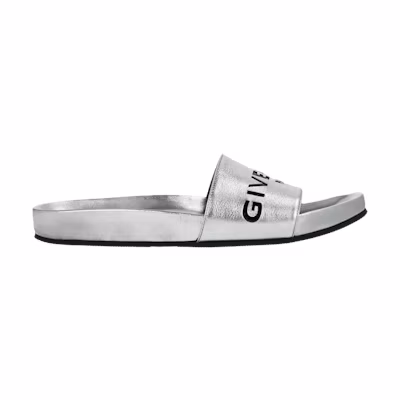 Givenchy Pool Slides 'Metallic Silver'