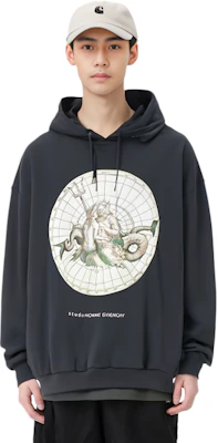 Givenchy Poseidon Graphic Print Oversized Hoodie Black BMJ07S305B-001 Purchase Givenchy Poseidon Graphic Print Oversized Hoodie Black BMJ07S305B-001
