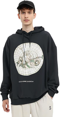 Givenchy Poseidon Graphic Print Oversized Hoodie Black BMJ07S305B-001 Details for Givenchy Poseidon Graphic Print Oversized Hoodie Black BMJ07S305B-001
