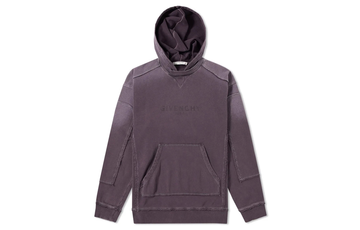 Givenchy Purple Oversized Vintage Cotton Hoodie BM708P3003-604