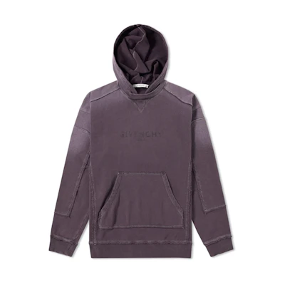 Givenchy Purple Oversized Vintage Cotton Hoodie BM708P3003-604