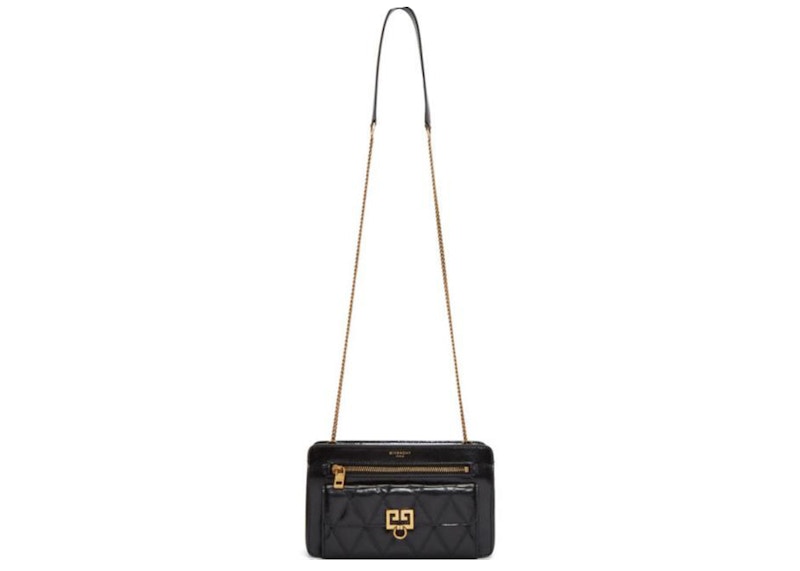 Lookbook 紀梵希黑色菱格紋雙G徽章斜挎包