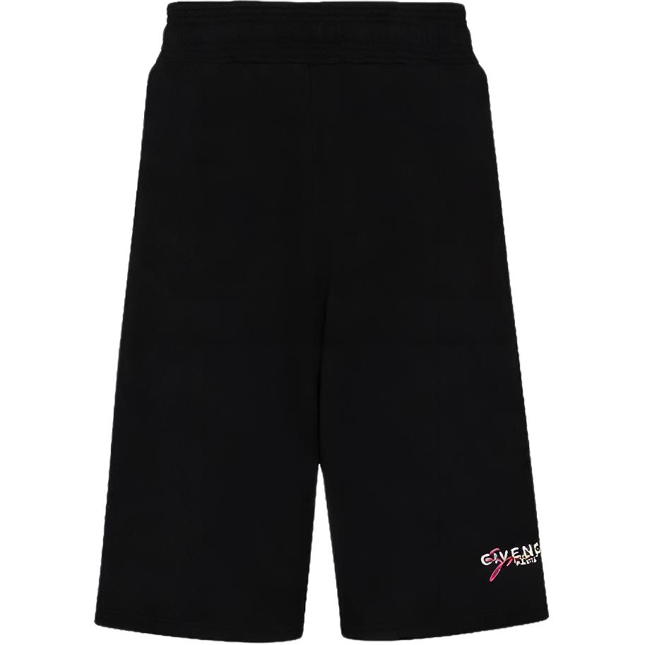 Givenchy Rainbow Signature Logo Sweat Shorts Black BM50N530AF-001