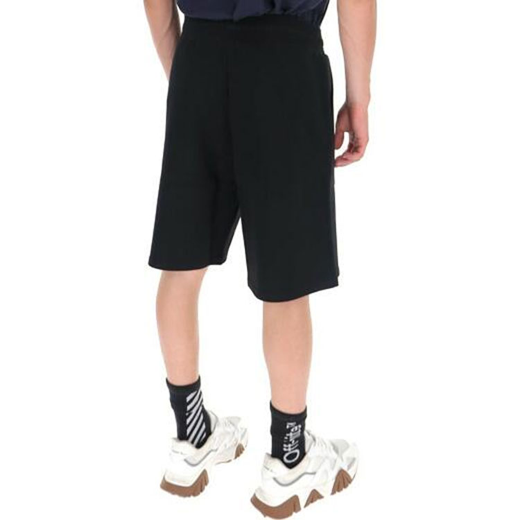 Shop Givenchy Rainbow Signature Logo Celana Pendek Sweat Hitam BM50N530AF-001