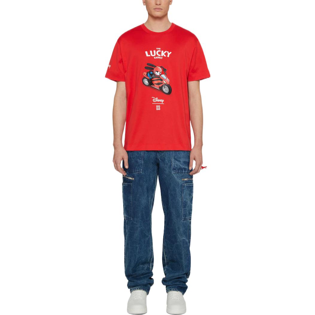 GIVENCHY Red Anime Graphic Print Short Sleeve  T-Shirt. BM716R3YAX-600 圖 4