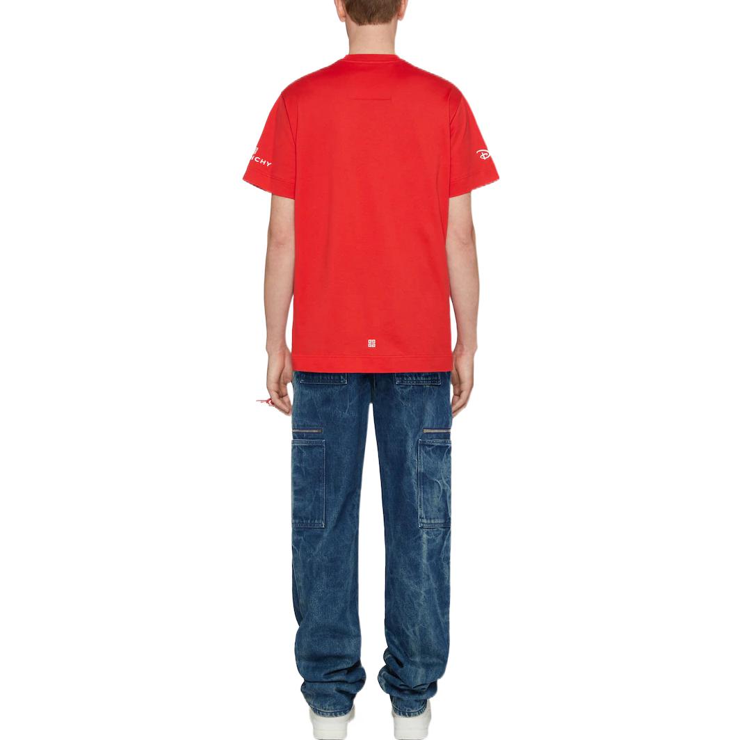 GIVENCHY Red Anime Graphic Print Short Sleeve  T-Shirt. BM716R3YAX-600 圖 5