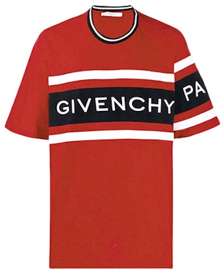 ジバンシィ レッド コットン Tシャツ ロゴプリント入り BM70KU3002-606 Order ジバンシィ レッド コットン Tシャツ ロゴプリント入り BM70KU3002-606