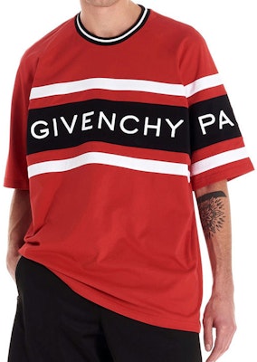 ジバンシィ レッド コットン Tシャツ ロゴプリント入り BM70KU3002-606 Details for ジバンシィ レッド コットン Tシャツ ロゴプリント入り BM70KU3002-606