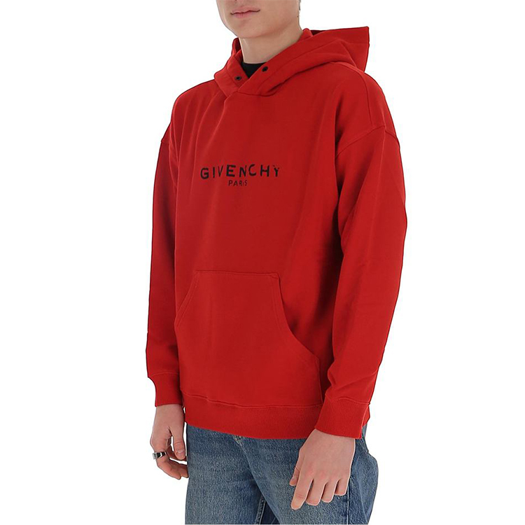 Purchase Givenchy Red Hoodie with Letter Print BM700R30AF-620