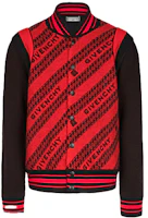 Givenchy Red Jacquard Chain Pilot Jacket for Men BM00MN40BG-606 Givenchy Red Jacquard Chain Pilot Jacket for Men BM00MN40BG-606