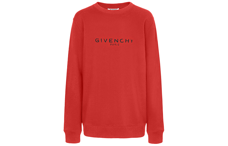 Givenchy Red Logo Crewneck Sweatshirt Edition BM700U30AF-620