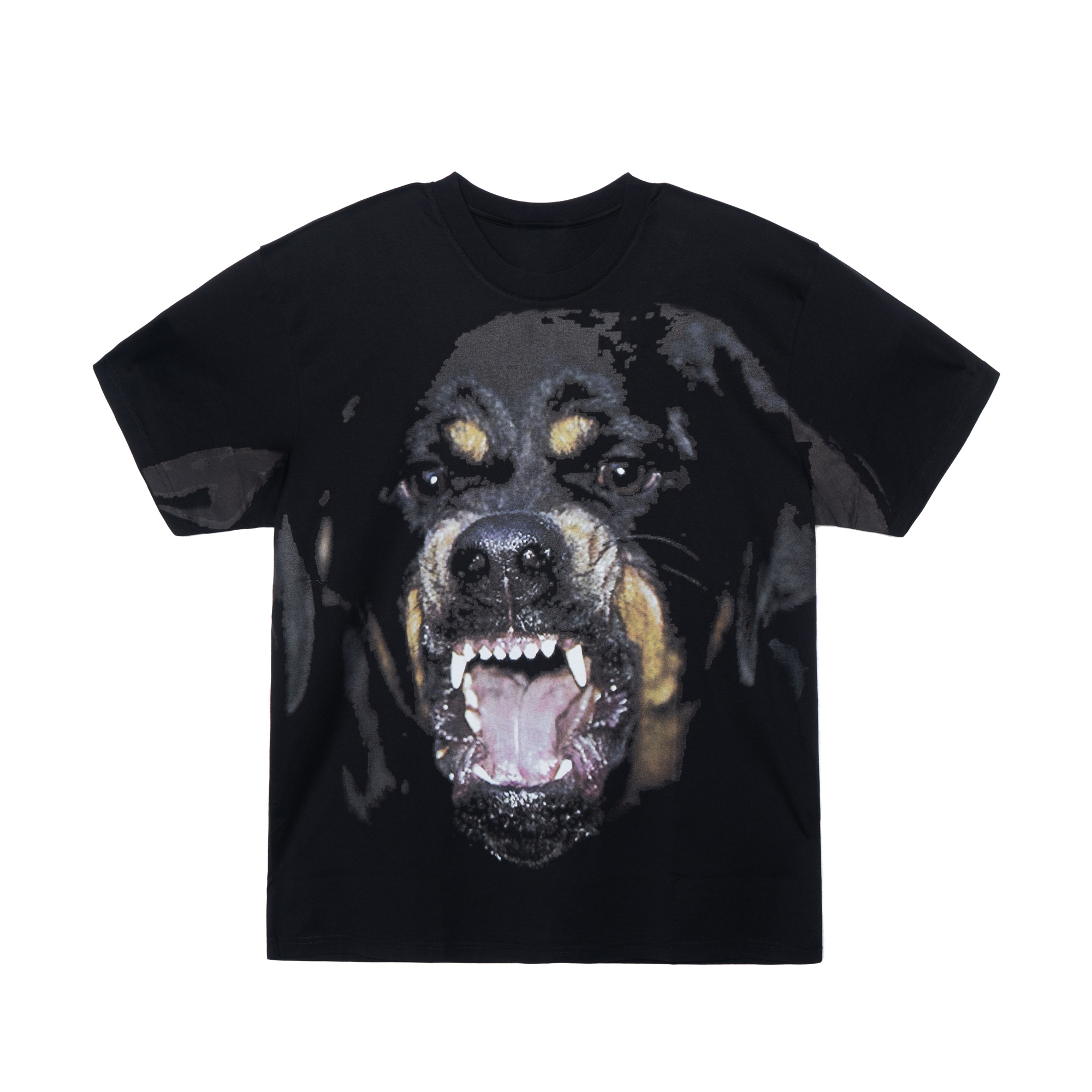 Givenchy Rottweiler Graphic Relaxed Fit Black T-Shirt Men. BM705L3Y1P-001