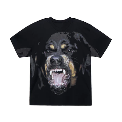 Givenchy Rottweiler Graphic Relaxed Fit Black T-Shirt Men. BM705L3Y1P-001