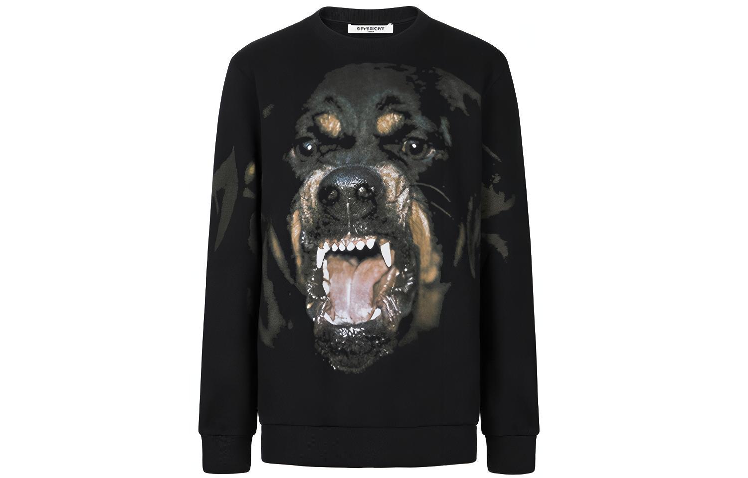 Givenchy Rottweiler Print Sweatshirt Black Mens BM705J3Y1N-001