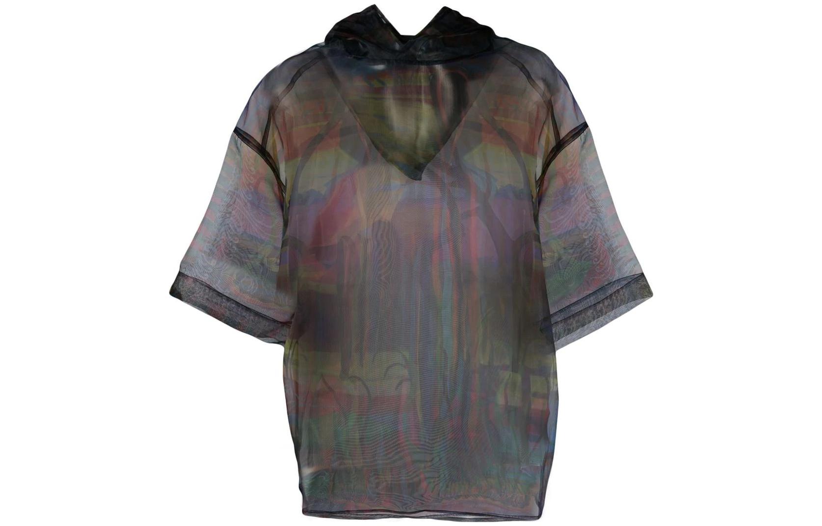 Givenchy Semi-Transparent Hooded T-Shirt Black BMJ0FZ14AH-960