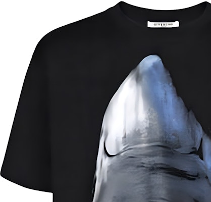 GIVENCHY Baju-T Longgar Hitam Cetakan Jerung BM70493Y0H-001 1