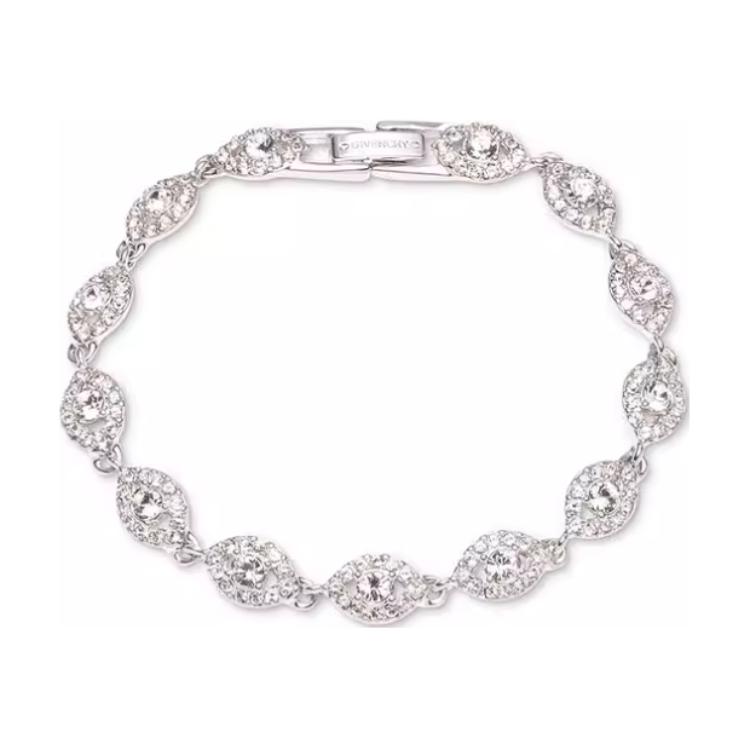 Givenchy Silver Sparkle Starry Crystal Unisex Bracelet - Luxe & Versatile Design 60511313-NY0