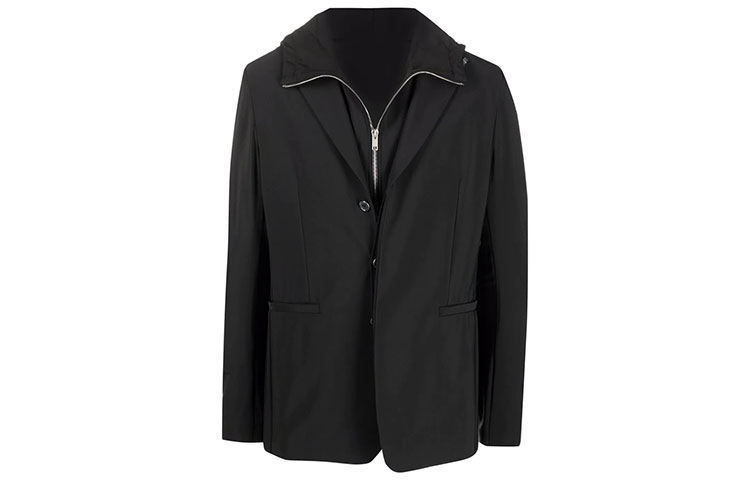 Order 지방시 싱글 브레스티드 레이어드 블레이저 재킷 - 블랙 BM30AU13SA-001