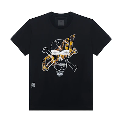 GIVENCHY Skull Print Oversized Black T-Shirt for Men. BM713X3Y6B-001