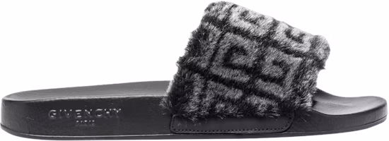 Givenchy Slide '4G - Black Fur' BE3004E17K-001 Givenchy Slide '4G - Black Fur' BE3004E17K-001