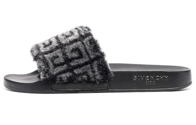 Givenchy Slide '4G - Black Fur'
