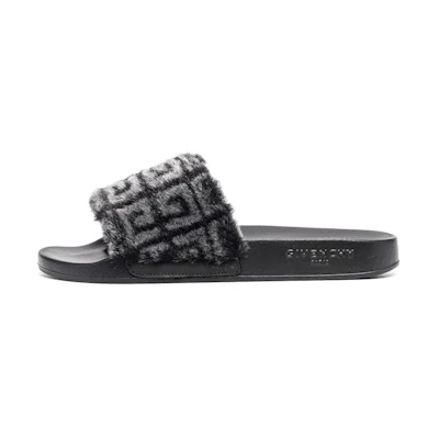 Givenchy Slide '4G - Black Fur'