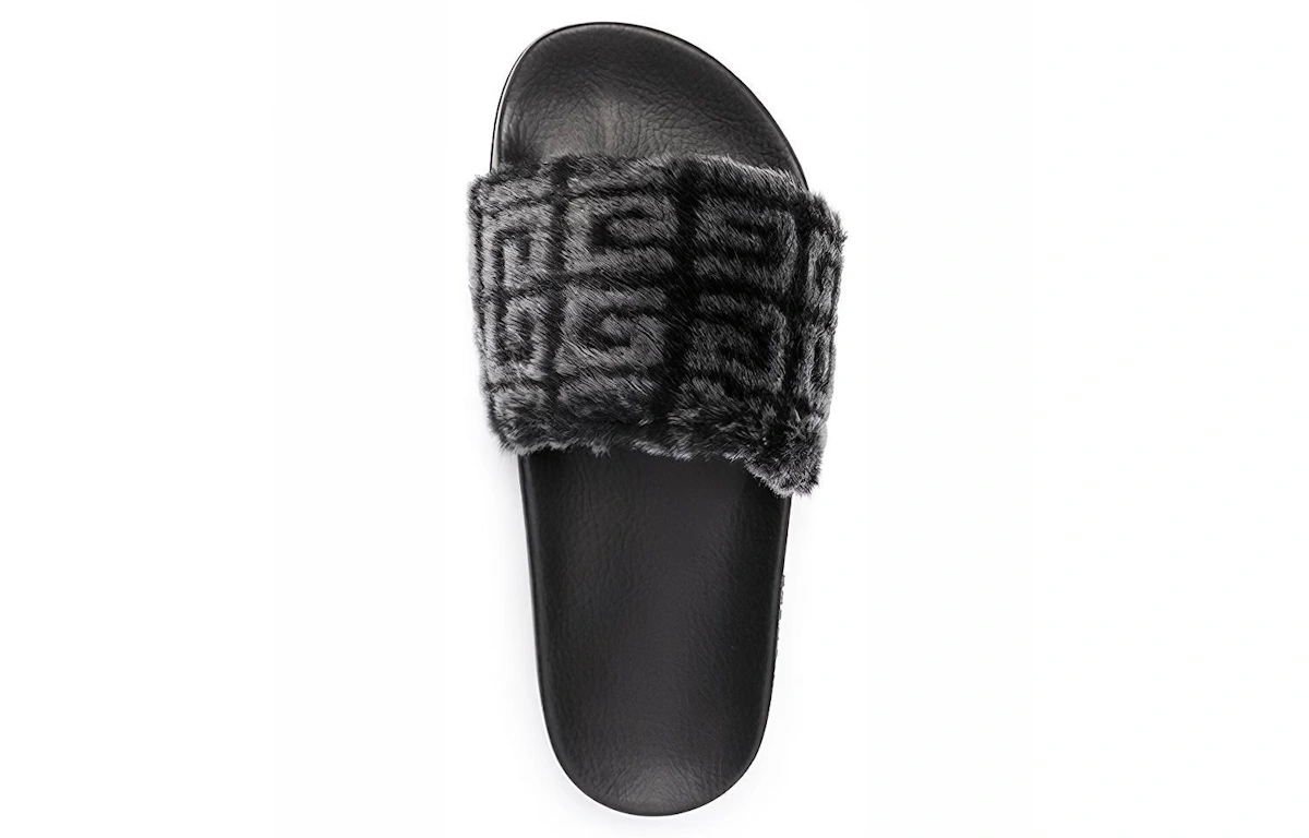Givenchy Slide '4G - Black Fur'