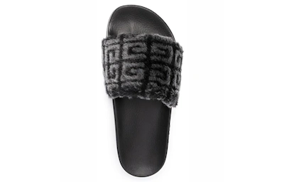 Givenchy Slide '4G - Black Fur'