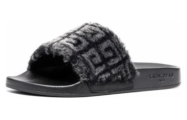 Details for Givenchy 黑色毛絨 '4G' 拖鞋 BE3004E17K-001