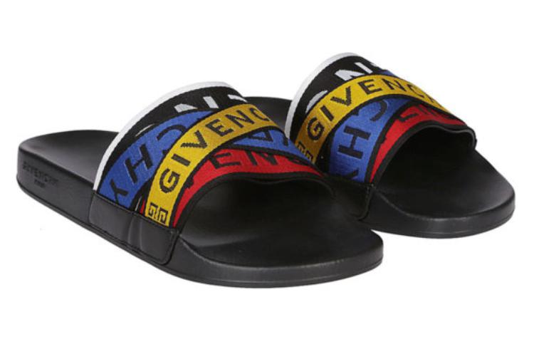 Lookbook Givenchy Slide ''Logo Webbing - Schwarz Multi'' BH300DH0A5-960