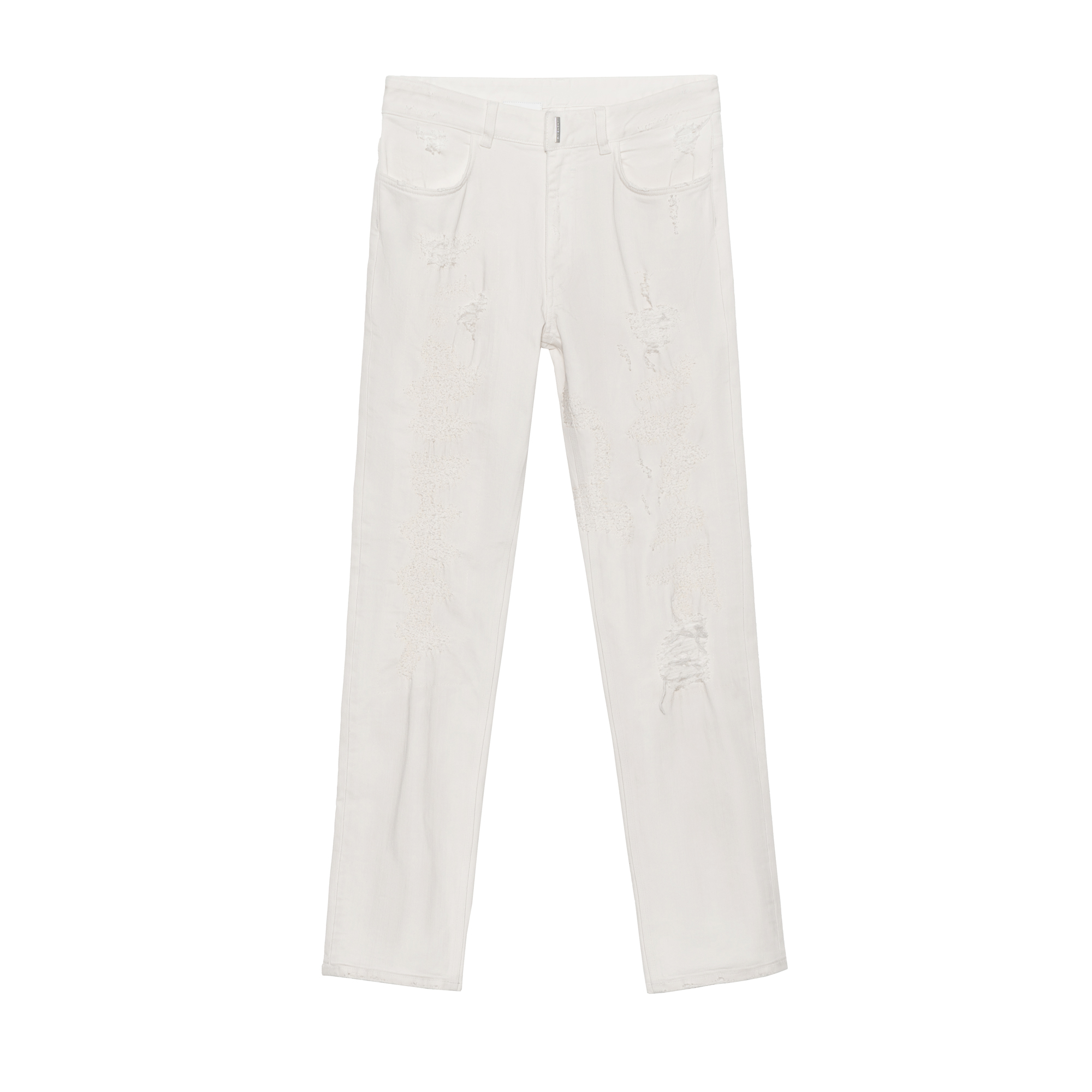 GIVENCHY Slim-Fit Mid-Rise White Denim Jeans. BM50ST50NJ-100