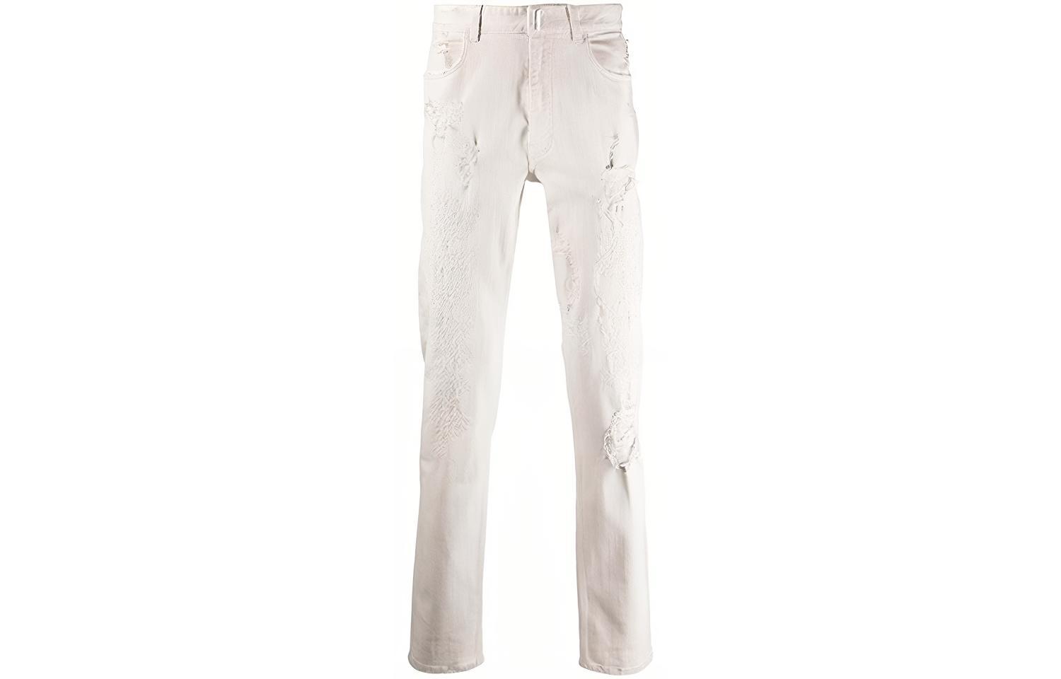 Order GIVENCHY Celana Jeans Denim Putih Slim Fit Pinggang Sedang. BM50ST50NJ-100