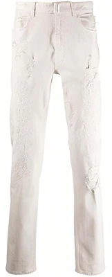 GIVENCHY Celana Jeans Denim Putih Slim Fit Pinggang Sedang. BM50ST50NJ-100 Order GIVENCHY Celana Jeans Denim Putih Slim Fit Pinggang Sedang. BM50ST50NJ-100