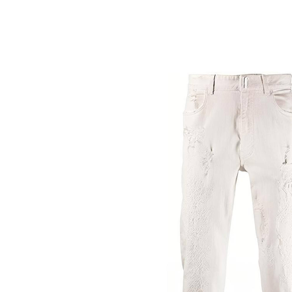 Details for GIVENCHY Celana Jeans Denim Putih Slim Fit Pinggang Sedang. BM50ST50NJ-100