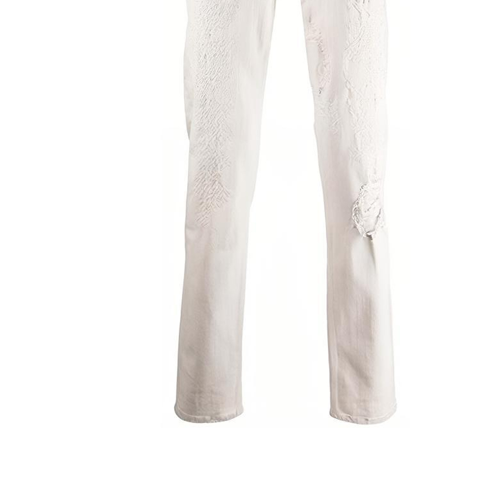 Sizing GIVENCHY Celana Jeans Denim Putih Slim Fit Pinggang Sedang. BM50ST50NJ-100