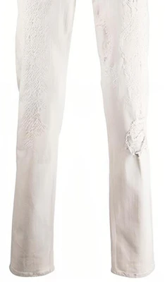 GIVENCHY Celana Jeans Denim Putih Slim Fit Pinggang Sedang. BM50ST50NJ-100 Sizing GIVENCHY Celana Jeans Denim Putih Slim Fit Pinggang Sedang. BM50ST50NJ-100