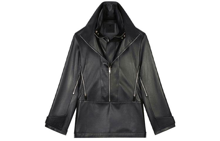 Givenchy Slim Fit Solid Color Zip Windbreaker Jacket - Black BM00Q06003-001