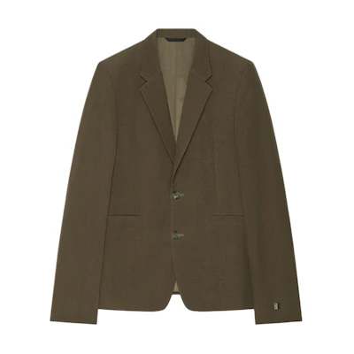 Givenchy Slim Fit Wool Jacket in Khaki BM30EX14DL-305