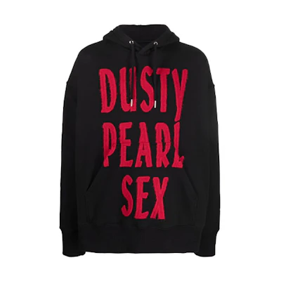 Givenchy Slogan Print Hoodie Black BMJ0DF3Y69-001